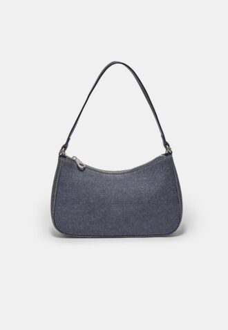 Borsa a tracolla a mezzaluna in denim
