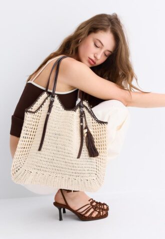 Borsa a tracolla all’uncinetto