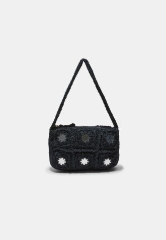 Borsa a tracolla all’uncinetto con specchietti