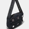 Borsa a tracolla all’uncinetto con specchietti