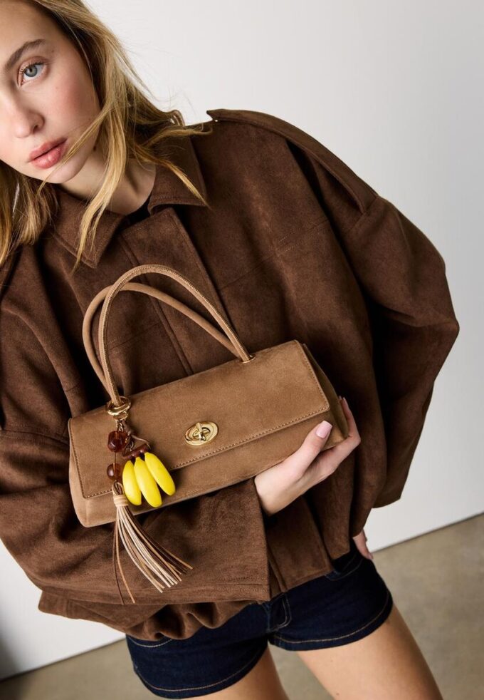 Borsa a tracolla City con doppio manico