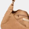 Borsa a tracolla con borchie in pelle al 100%