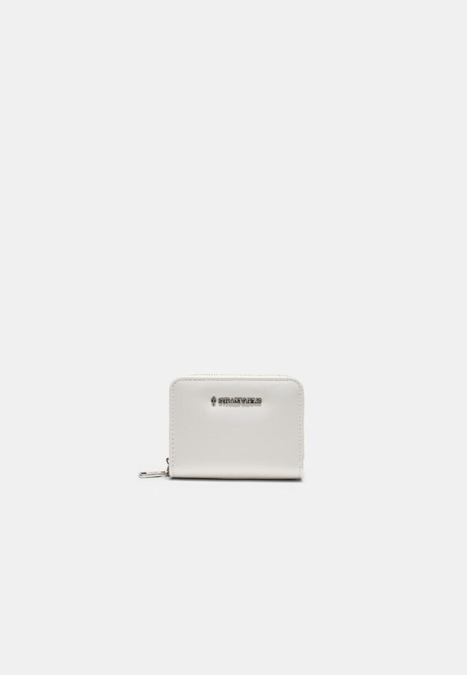 Borsa a tracolla con cerniera effetto pelle