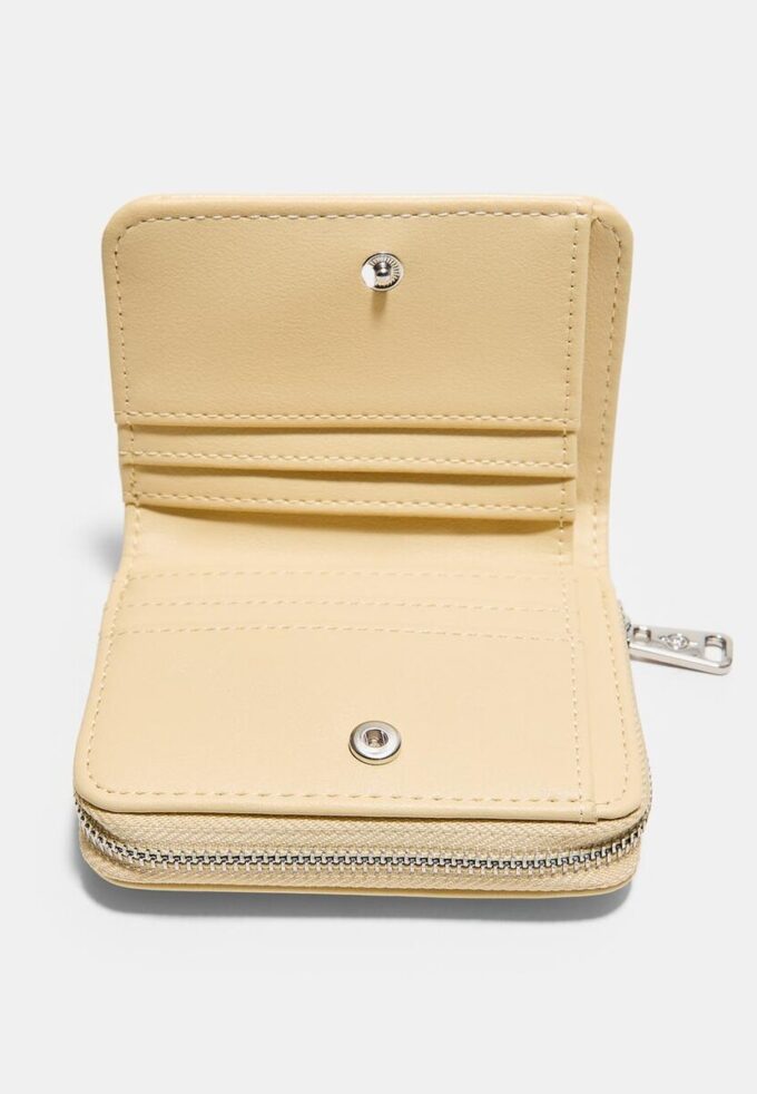 Borsa a tracolla con cerniera effetto pelle