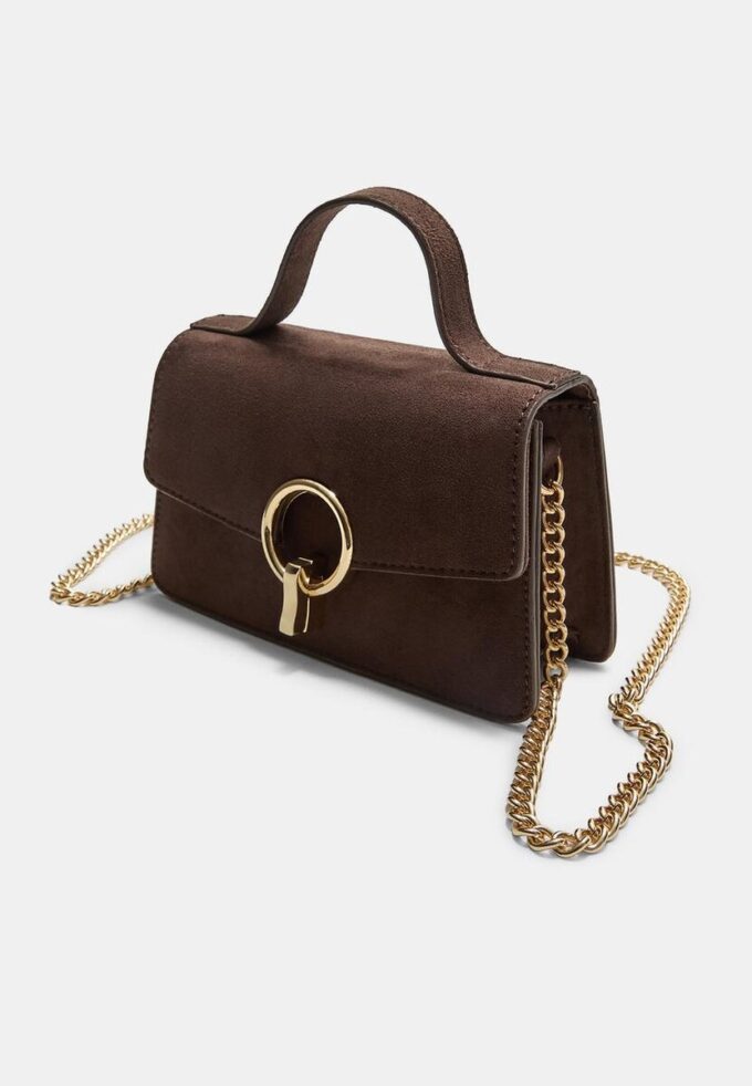 Borsa a tracolla con chiusura rotonda