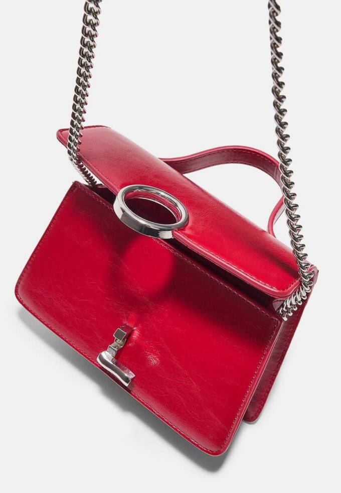 Borsa a tracolla con chiusura rotonda