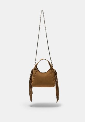 Borsa a tracolla con frange laterali