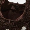 Borsa a tracolla grande con dettagli a specchio