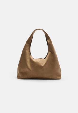 Borsa a tracolla in ecopelle scamosciata