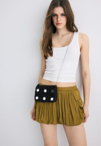 Borsa a tracolla Mini Mirror all’uncinetto Borsa a tracolla Mini Mirror all’uncinetto