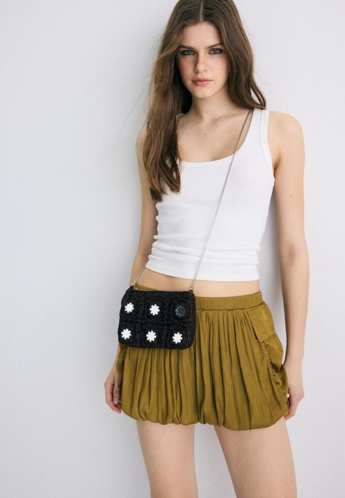 Borsa a tracolla Mini Mirror all’uncinetto Borsa a tracolla Mini Mirror all’uncinetto