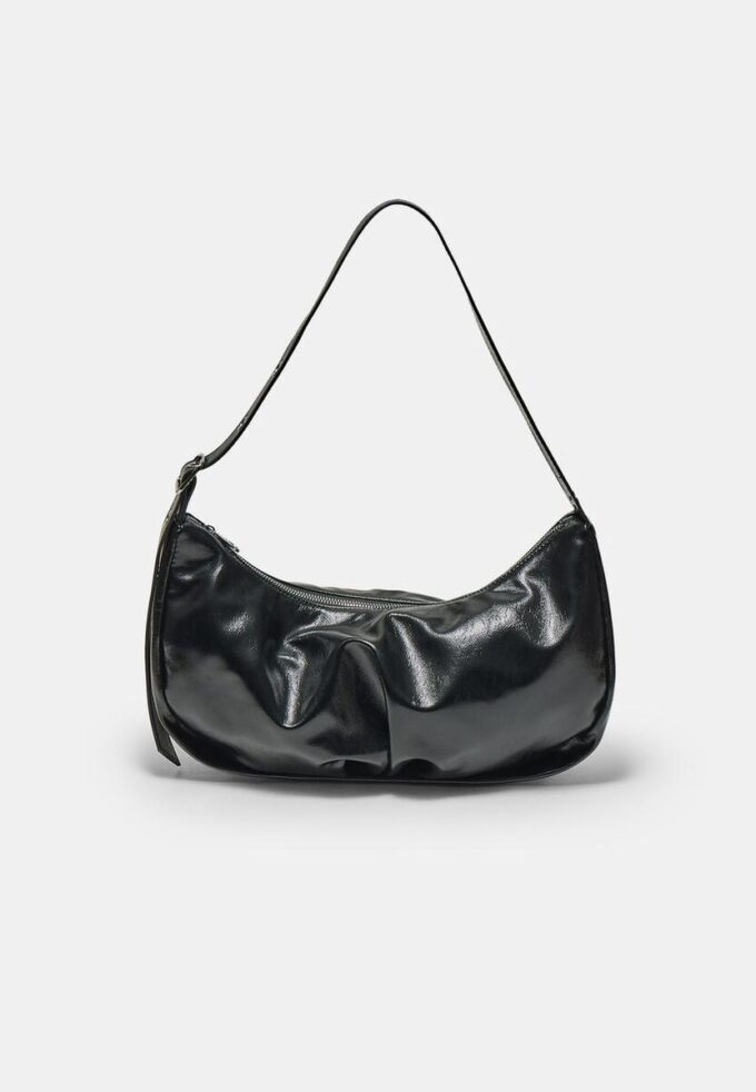 Borsa a tracolla plissettata luccicante