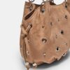 Borsa a tracolla rotonda con dettaglio a occhielli