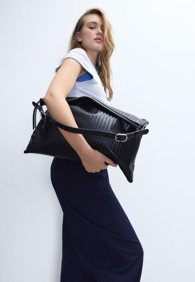 Borsa a tracolla Soft Touch con cerniere
