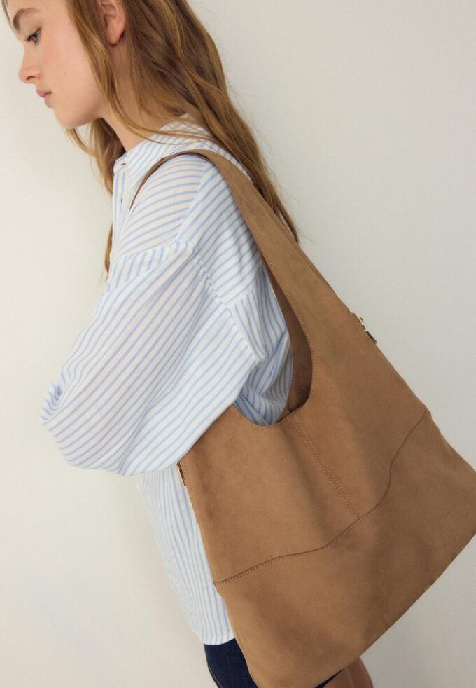 Borsa a tracolla Soft Touch con cerniere