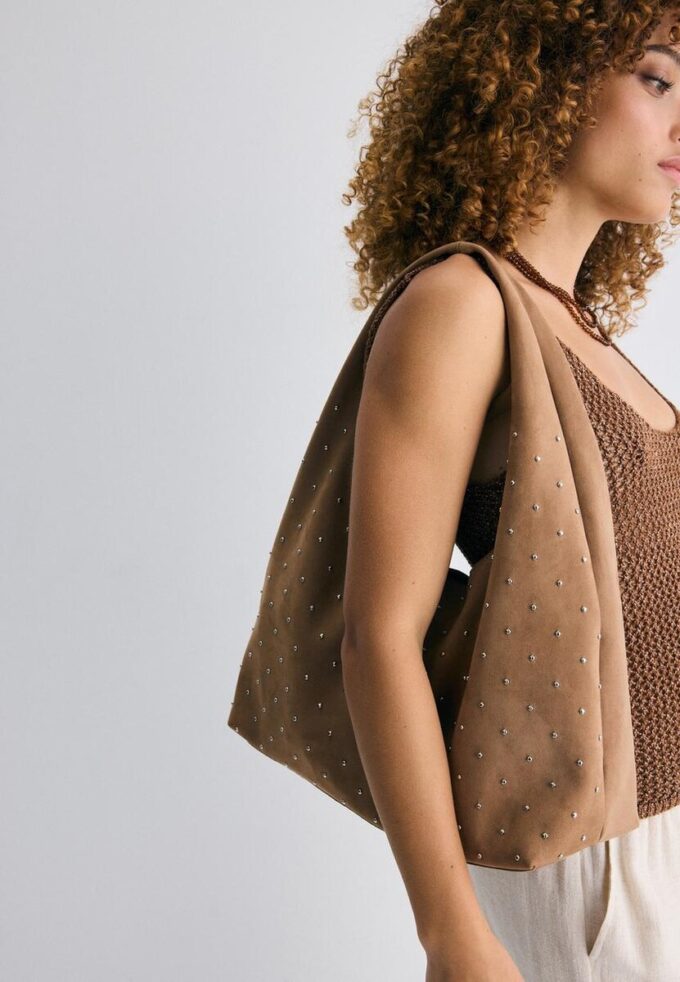 Borsa a tracolla Soft Touch con strass