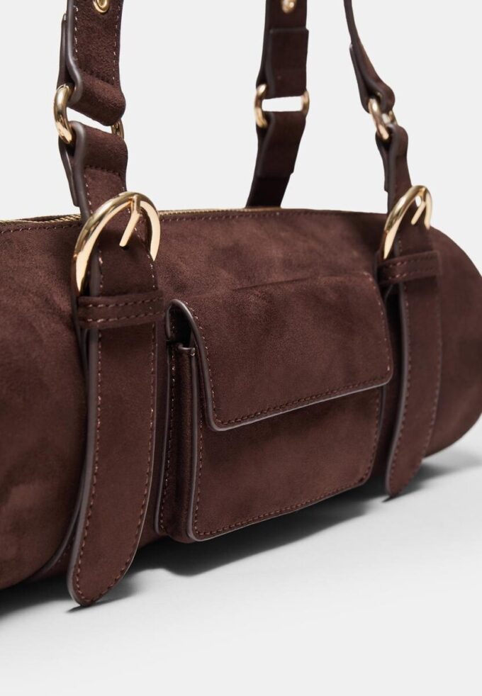 Borsa da bowling con dettagli in metallo
