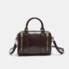 Borsa effetto pelle con cerniere