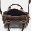 Borsa effetto pelle con cerniere