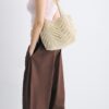 Borsa shopper all’uncinetto con filo metallico Borsa shopper all’uncinetto con filo metallico
