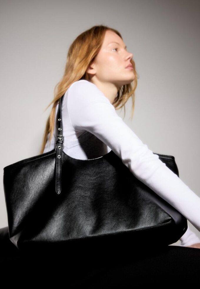 Borsa Tote con dettaglio mini fibbia