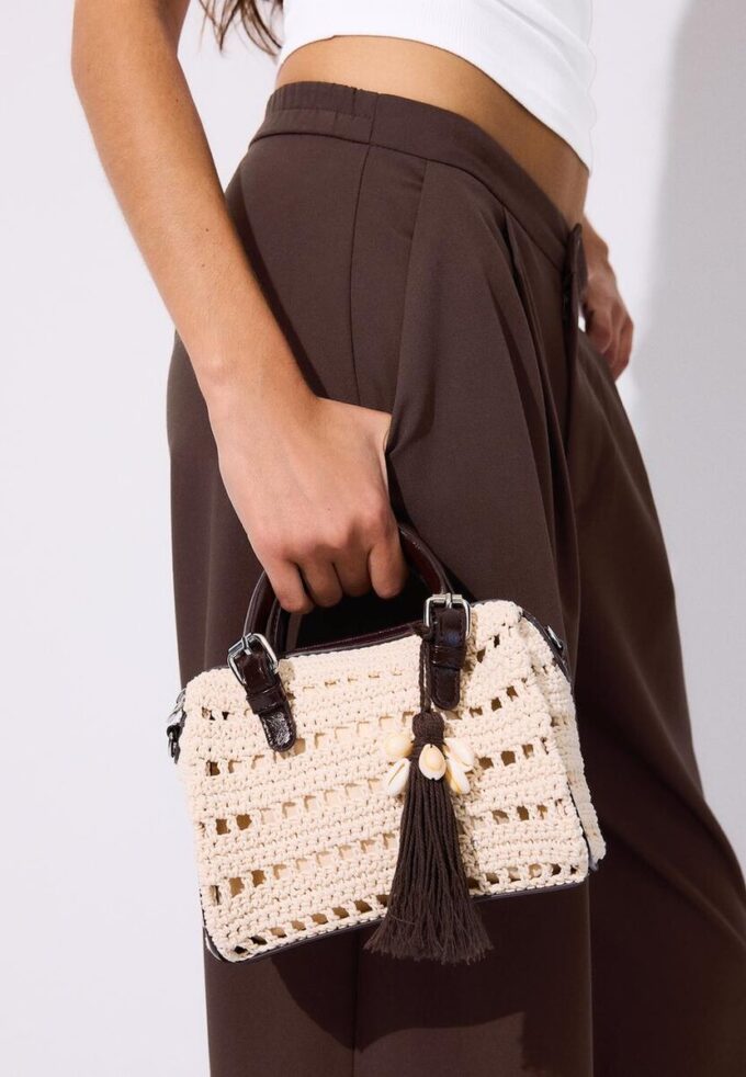 Borsa Tote Rotonda All’Uncinetto Borsa Tote Rotonda All’Uncinetto