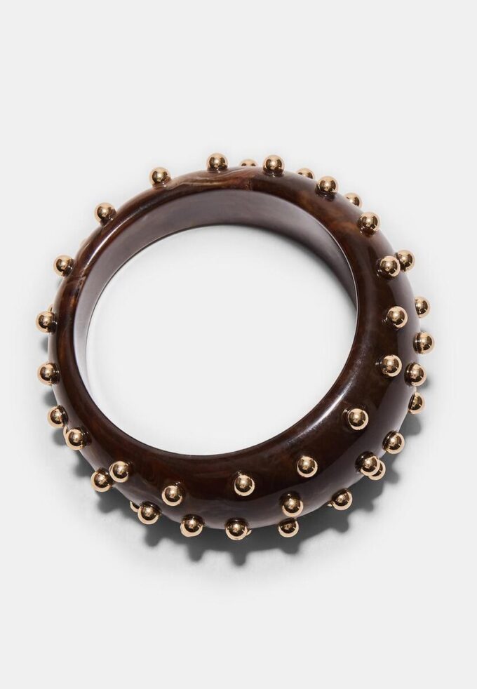 Bracciale rigido con borchie