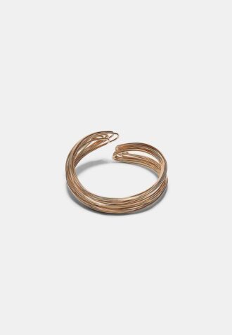 Bracciale rigido con fili metallici multicolori