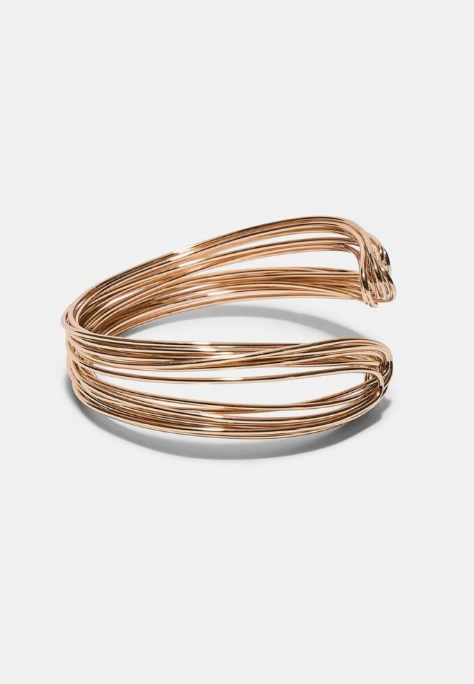 Bracciale rigido con fili metallici multicolori