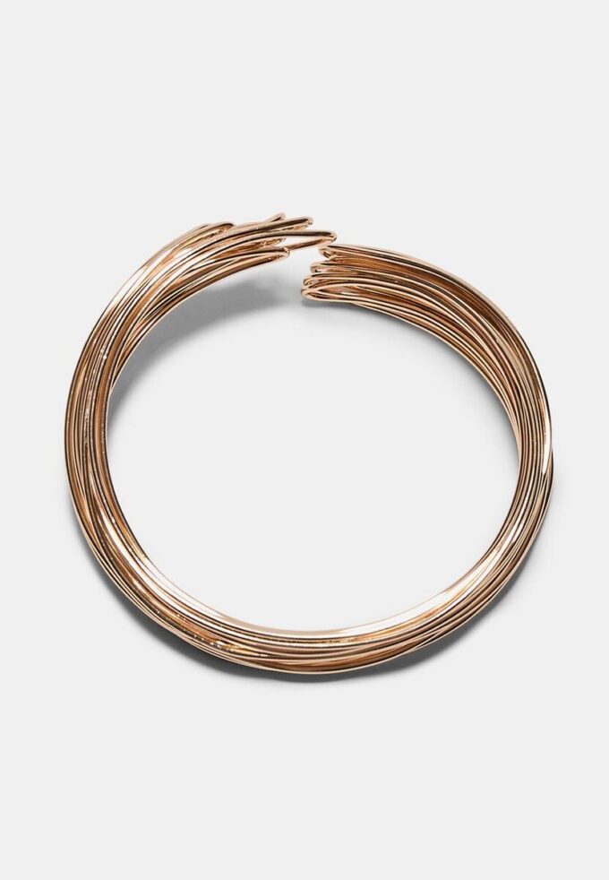 Bracciale rigido con fili metallici multicolori