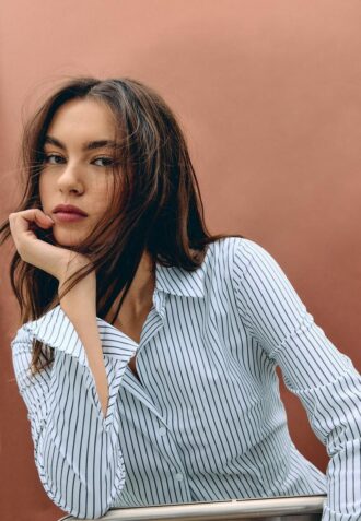 Camicia aderente a righe Basic