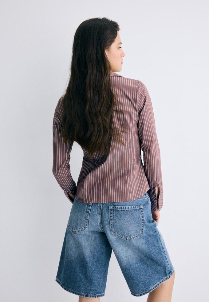 Camicia aderente a righe Basic Camicia aderente a righe Basic