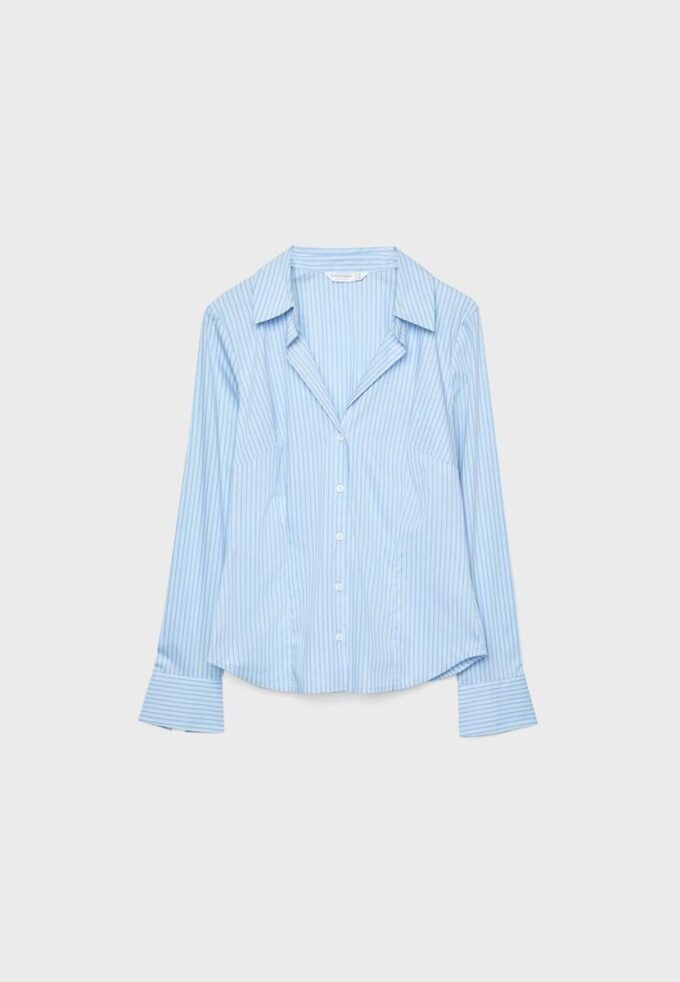 Camicia aderente a righe Basic Camicia aderente a righe Basic