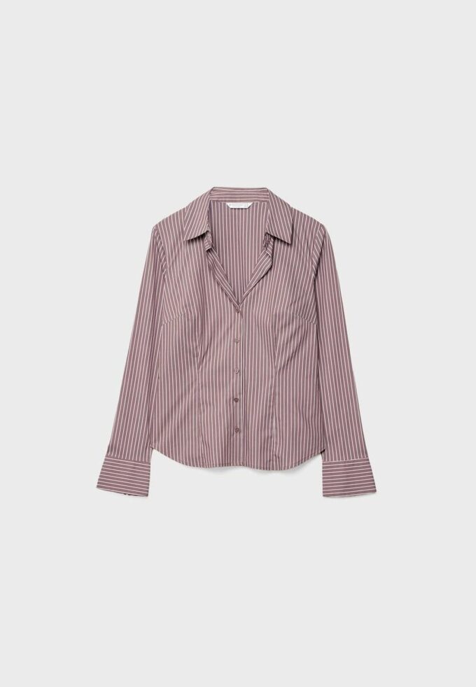 Camicia aderente a righe Basic Camicia aderente a righe Basic
