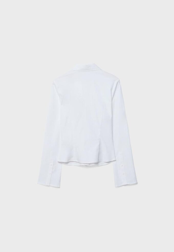 Camicia arricciata in bengalina