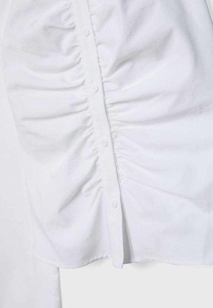 Camicia arricciata in bengalina