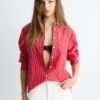 Camicia basic a righe in popeline con tasca Camicia basic a righe in popeline con tasca