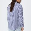 Camicia basic a righe in popeline con tasca