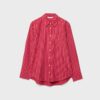 Camicia basic a righe in popeline con tasca Camicia basic a righe in popeline con tasca