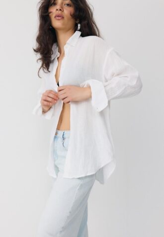 Camicia basic in doppio tessuto