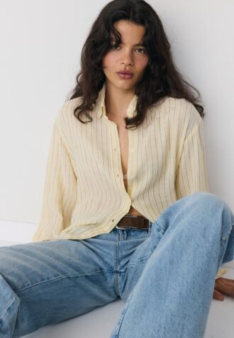 Camicia basic in doppio tessuto