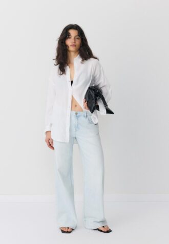 Camicia basic in doppio tessuto