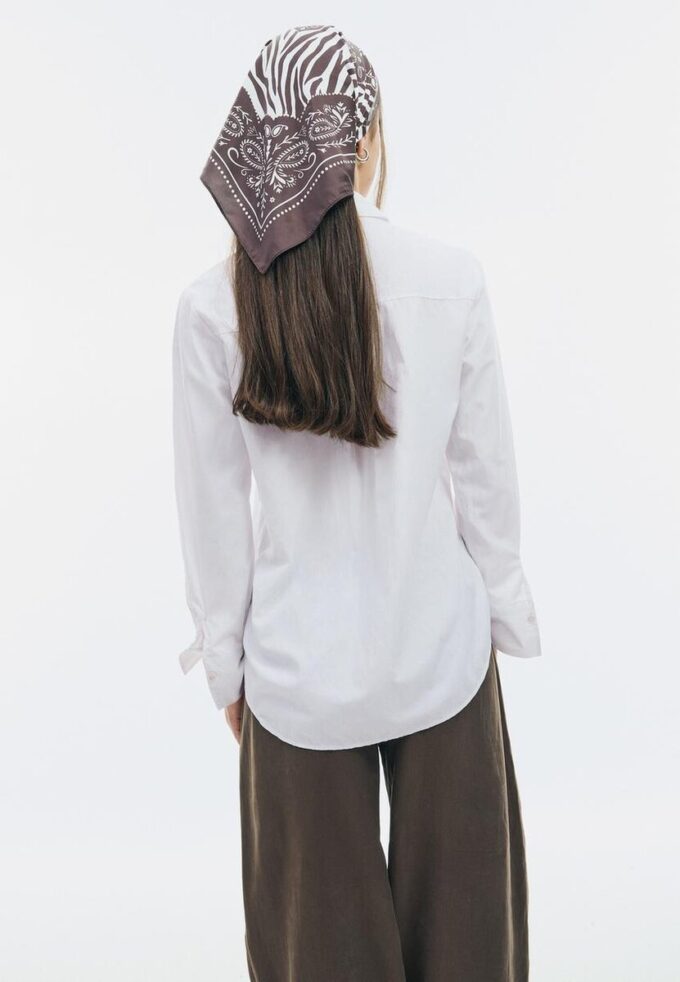 Camicia basic in popeline con taschino