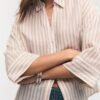 Camicia con maniche a kimono effetto lino Camicia con maniche a kimono effetto lino