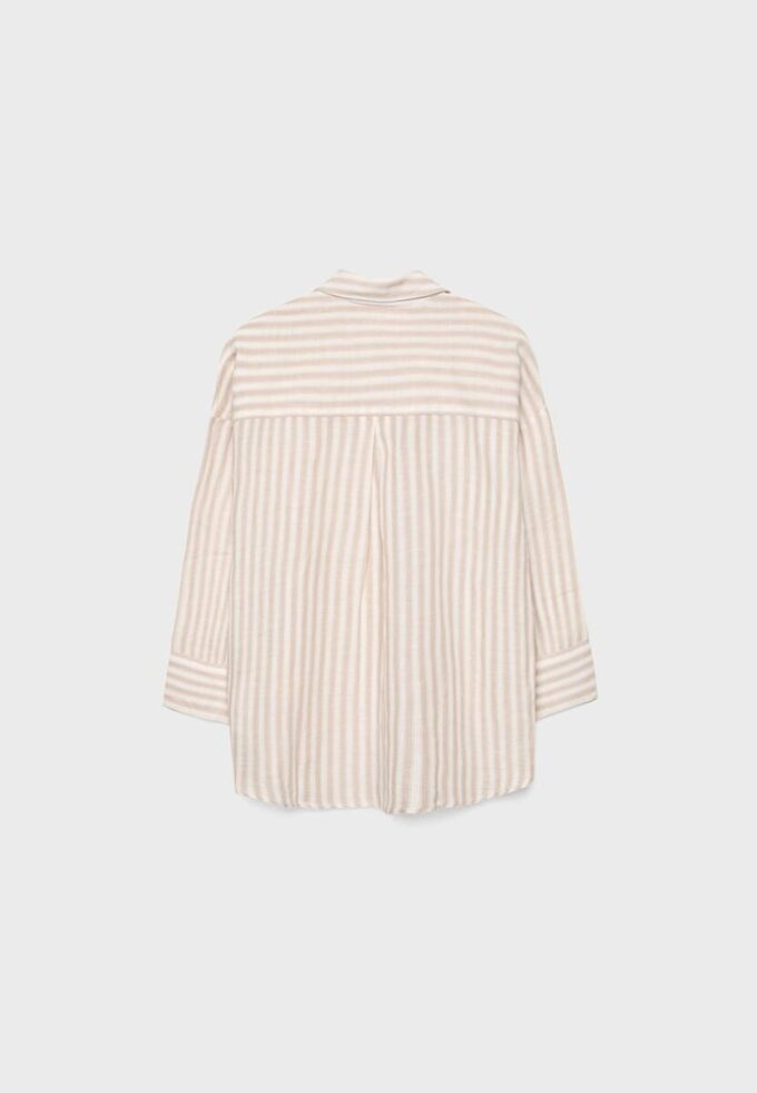 Camicia con maniche a kimono effetto lino Camicia con maniche a kimono effetto lino