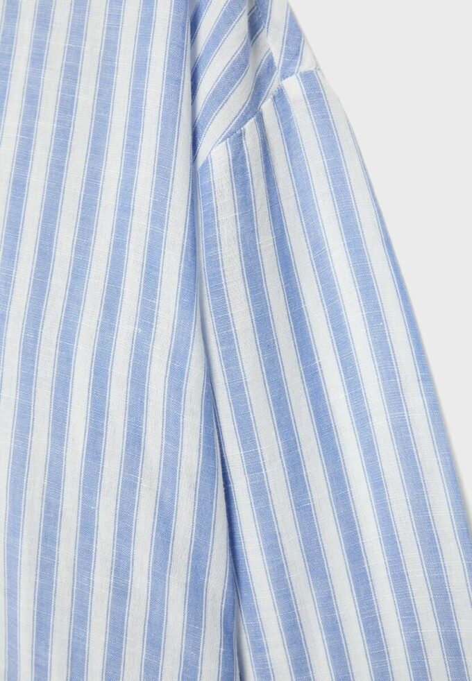 Camicia con maniche a kimono effetto lino