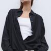Camicia fluida effetto lino