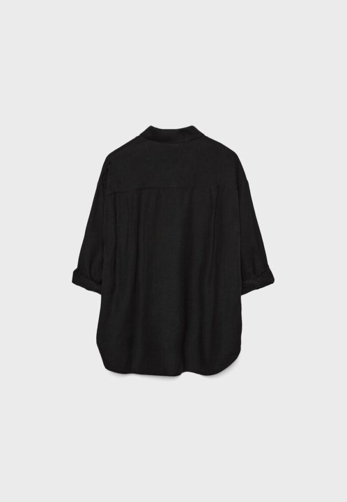 Camicia fluida effetto lino