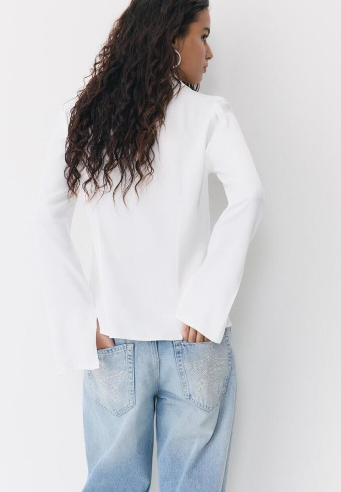 Camicia in raso con lacci