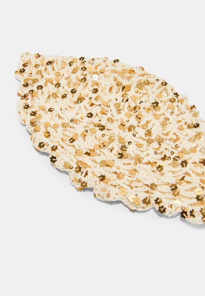 Cappellino con fiore in paillettes